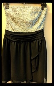 Black and silver sequined Express size 8 dress